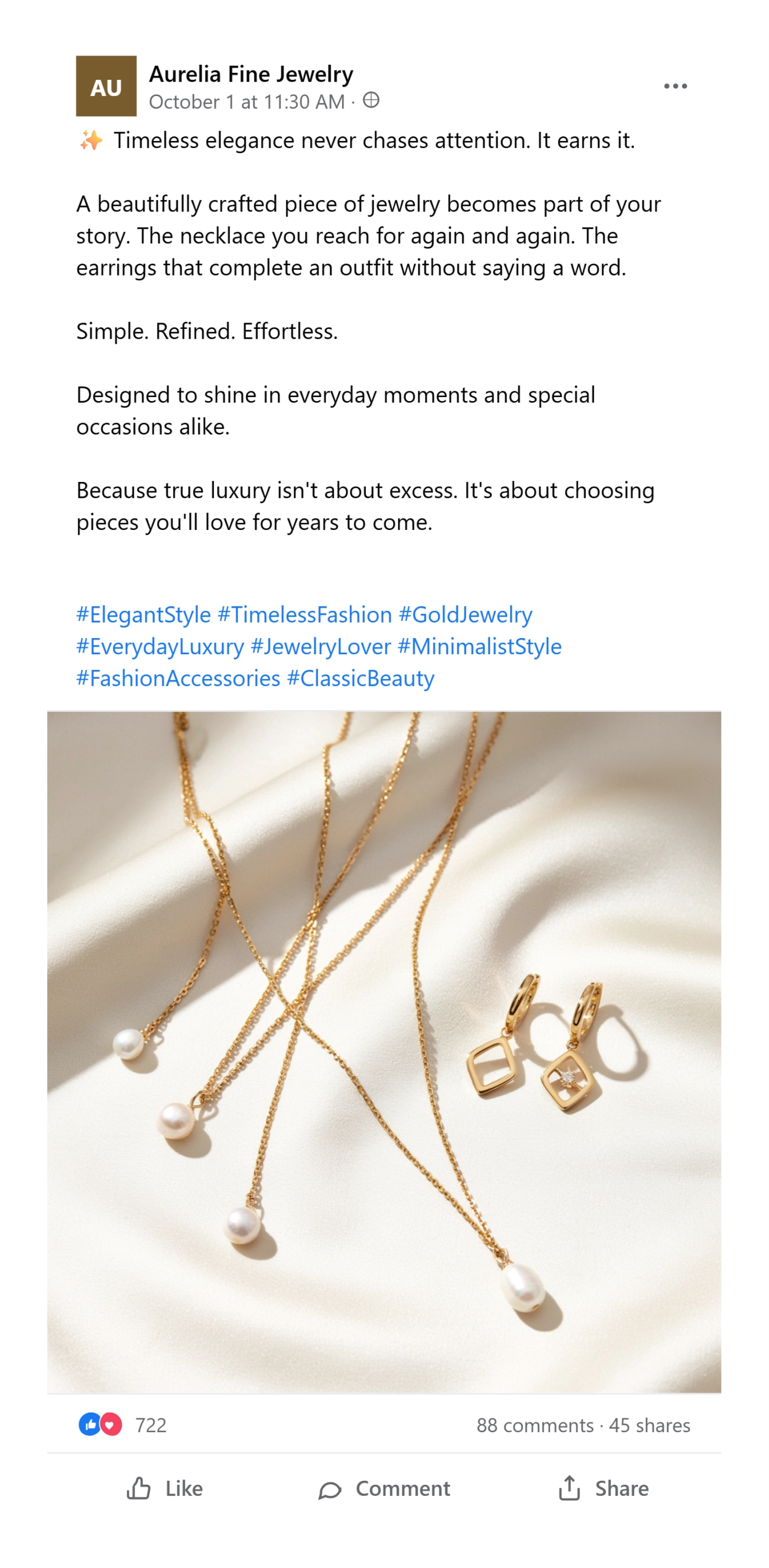 Boutique Retail Facebook post