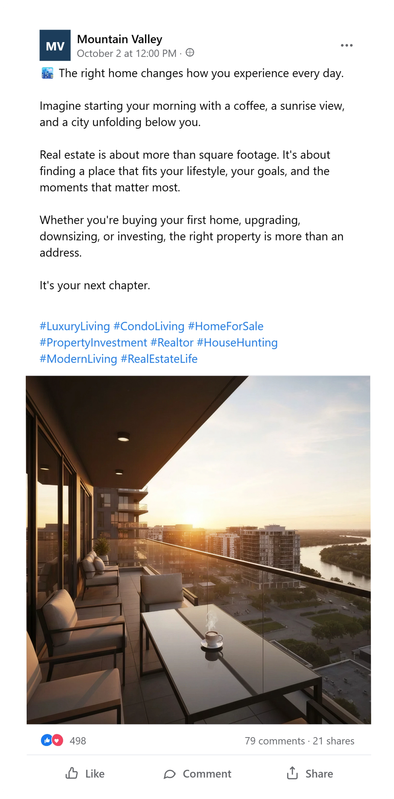 Real Estate Facebook post
