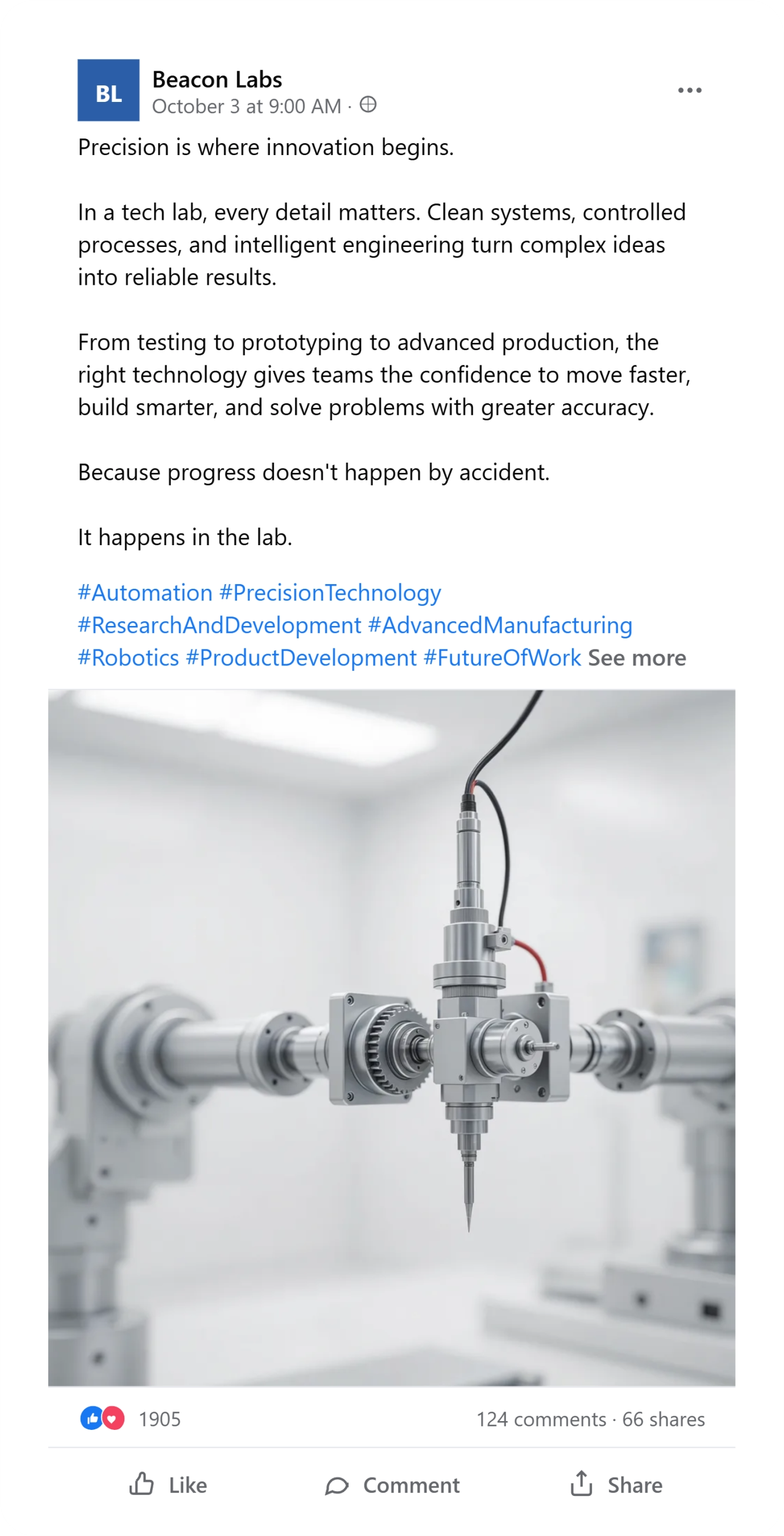 Tech Facebook post