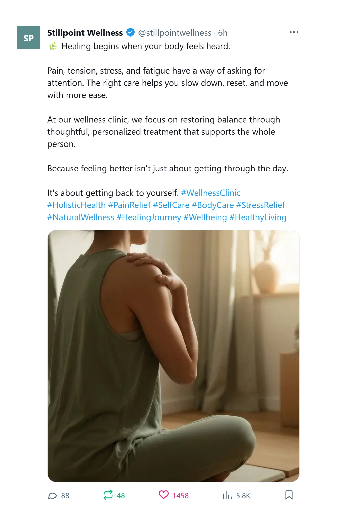 Wellness X post